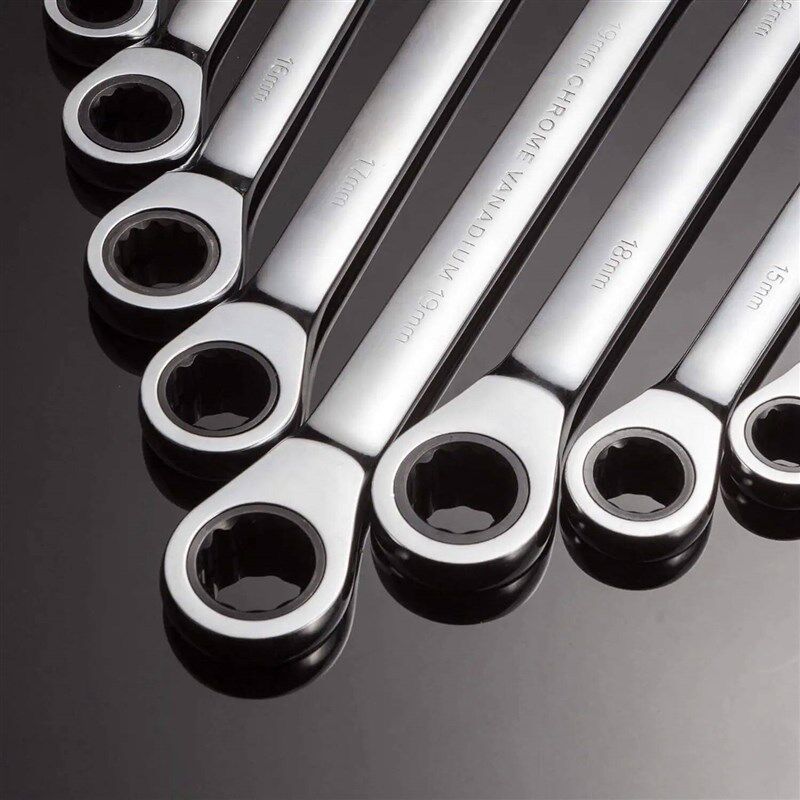 8-24mm Fix Head Ratcheting Wrench 72-Tooth Ratchet Spanner - 实物图