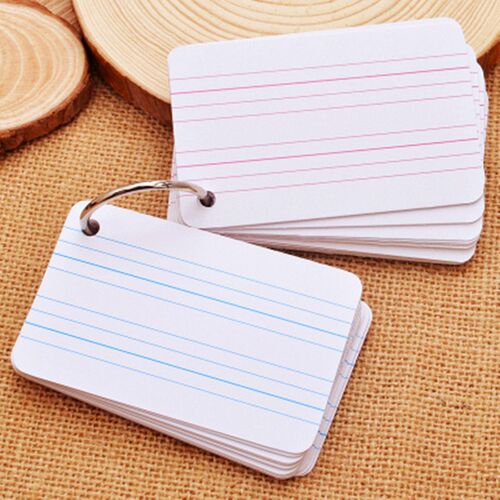 flash cards for memorizing new words blank little cards for
