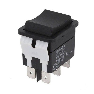 6 Pins Switch Color: Black Pushbutton Switch Voltage Rating