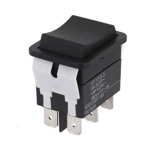 6 Pins Switch Color: Black Pushbutton Switch Voltage Rating