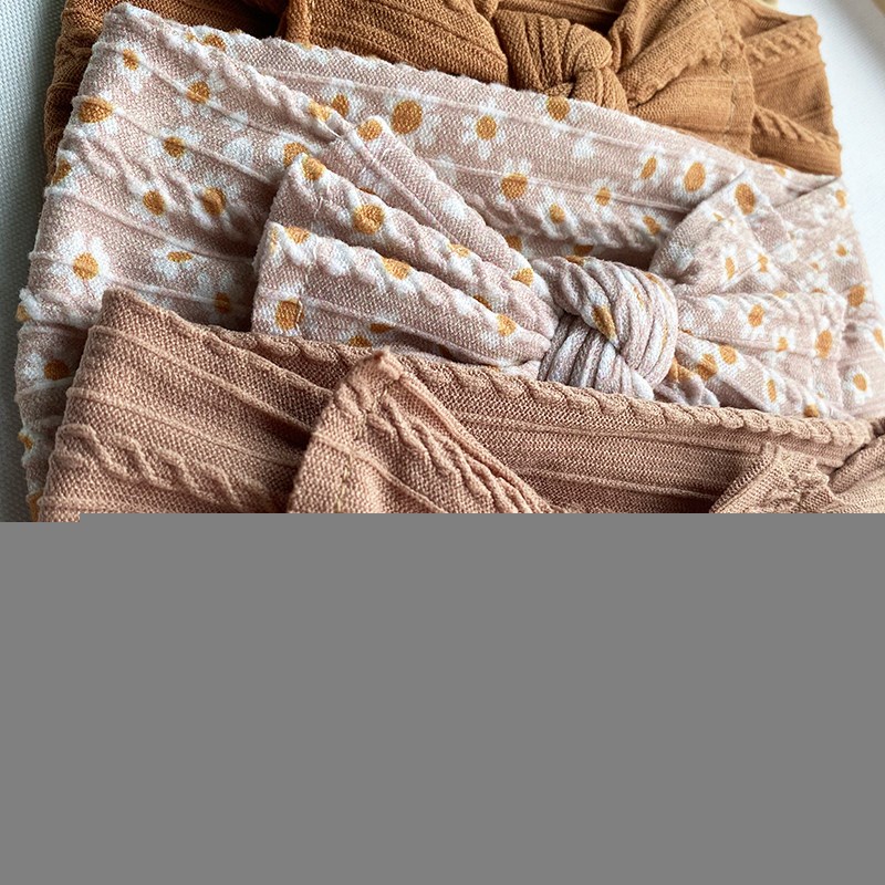 5Pcs/Lot Baby Headband Cable Knit Headbands For Children Ela图片
