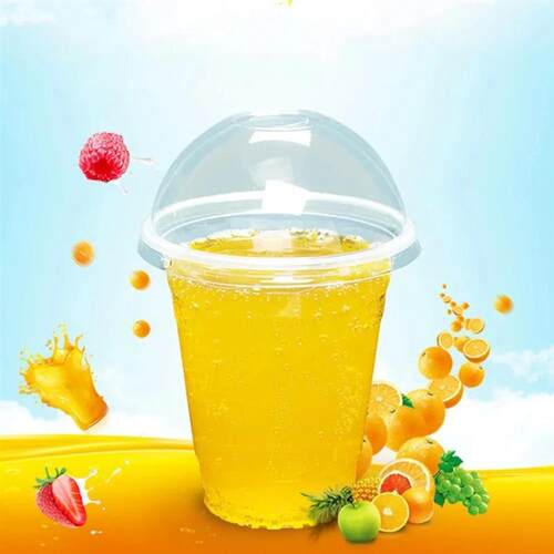 50Pcs 360ml/380ml/500ml Disposable Clear Plastic Cups with a