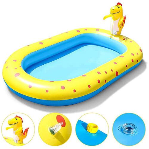 PVC inflatable dinosaur fountain childrens water play  outd