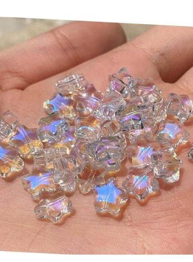 100PC/lot 8mm AB Color Star Beads Czech Glass Loose Spacer
