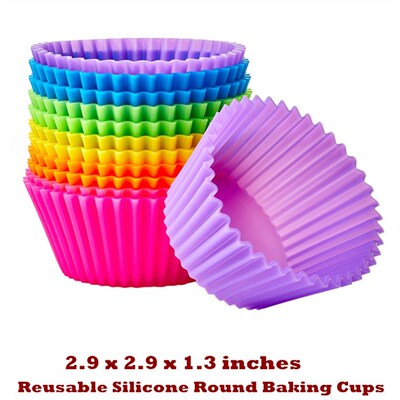 Silicone Round Baking Cups  Muffin Liners  Cupcake
