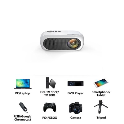 Mini Projector Support 1080P Full HD Native 360P LED Project