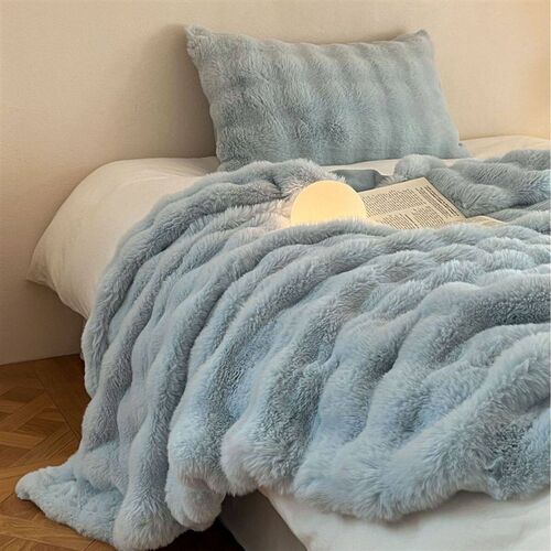 High weight rabbit plush blanket, autumn and winter, light