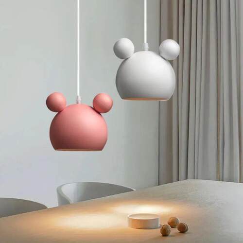 Mickey Pendant Lights Colorful for Childrens Room Hanglamp