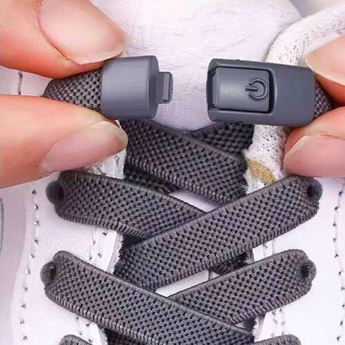 New Without Ties Elastic Laces No Tie Shoe Laces Press Lock