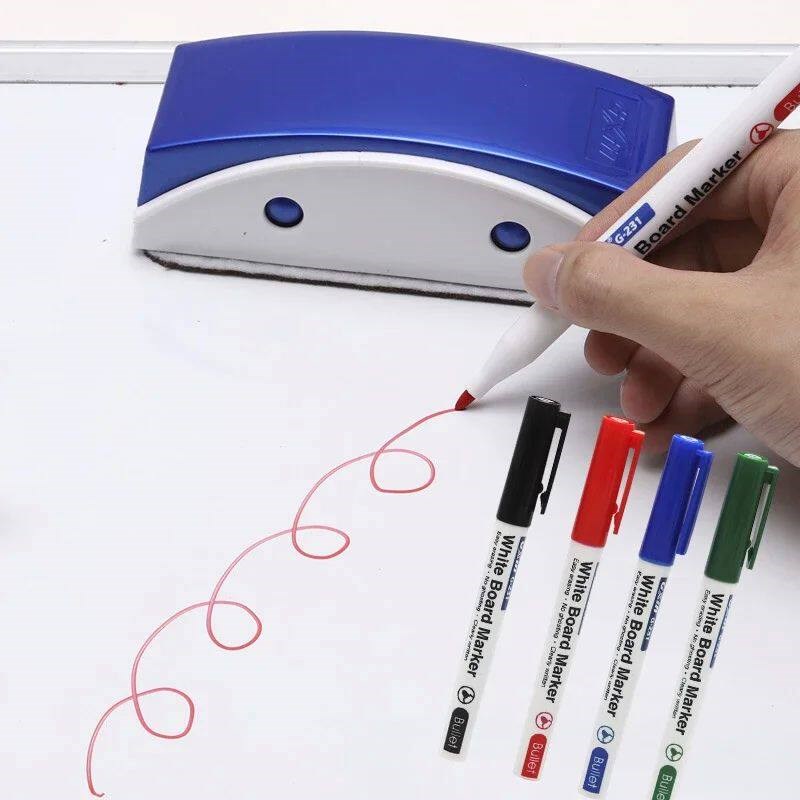 4pcs/set Whiteboard Marker Pens Blackboard Pens 4colors Eras图片