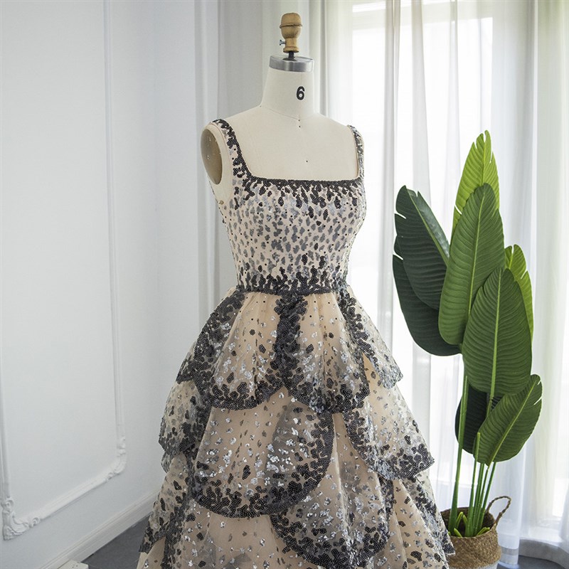 Sharon Said Luxury Dubai Evening Dresses 2023 Sparkly Sequin图片