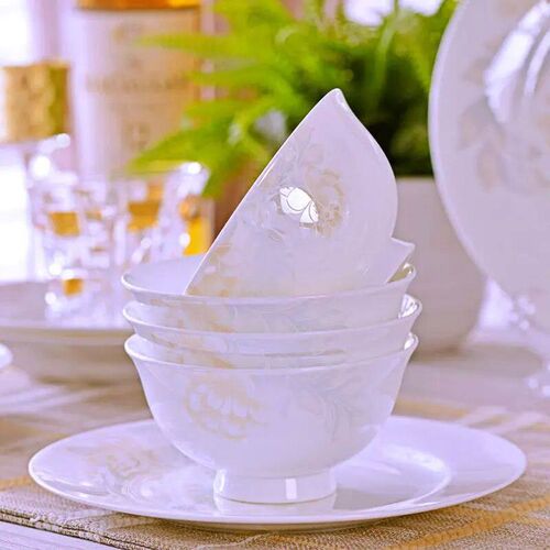 56pcs Dishes Set Combination Wedding Housewarming Gift Bowls