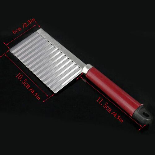 French Fry Cutter Stainless Steel Potato Wavy Edged Cutter K