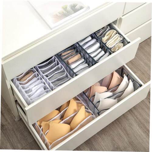 Underwear bra storage box mesh finishing box closet organiz1