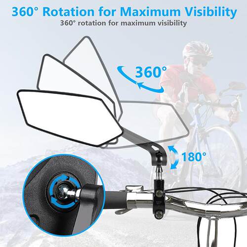 EasyDo Bicycle Handlebar Rear View Mirror Bike Cycling Wide