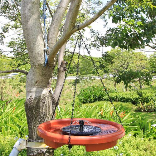 12 Inch Bird feeder Hanging Bird Bath with fountain Outdoor