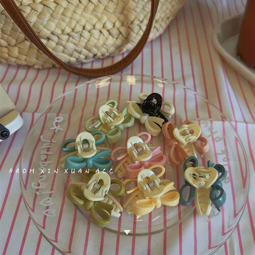 Cute Bow Hairpin Womens Side Sweet Small Grab Hair Accessor