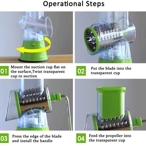 Multifunctional rotating vegetable grater, vegetable cutter,