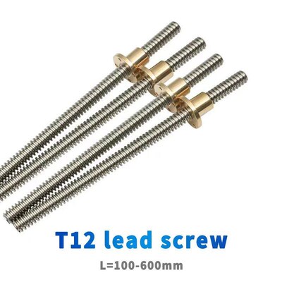 T12 Lead Screw stainless steel trapezoidal screw brass Nut P