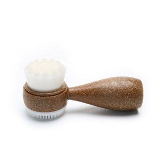 Coconut Shred Handle Facial Brush Double Sided Facial