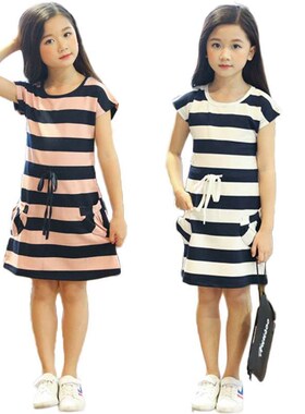 Summer New Childrens Wear Girls Dress Large Childrens Sho