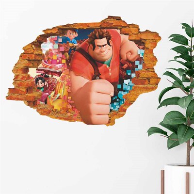 3D Broken Invincible Destruction King Wall Stickers Wreck-It
