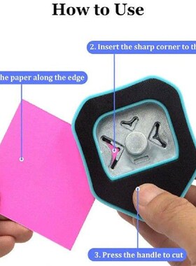4mm/7mm/10mm 3 Way Corner Rounder Punch Corner Puncher