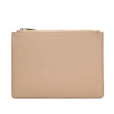 Monogrammed customized letters women PU saffiano pouch ladie