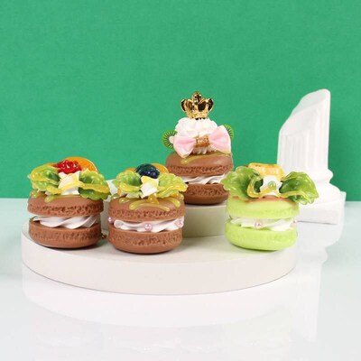 1pc Artificial Resin Cactus Succulents Potted Plant Indoor