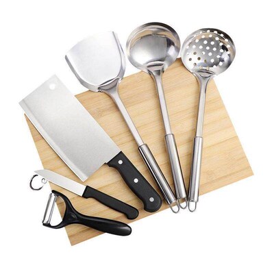 Kitchen knife chopping board cutting tool soup spoon set
