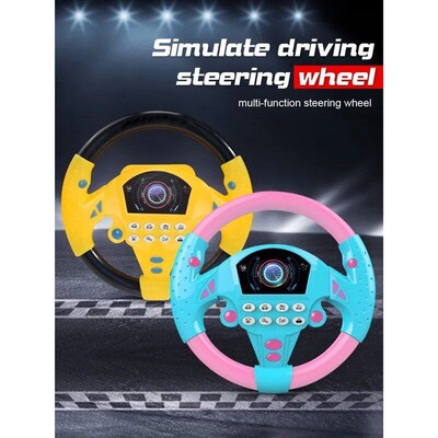 Eletric Simulation Steering Wheel Toy with Light Sound Baby