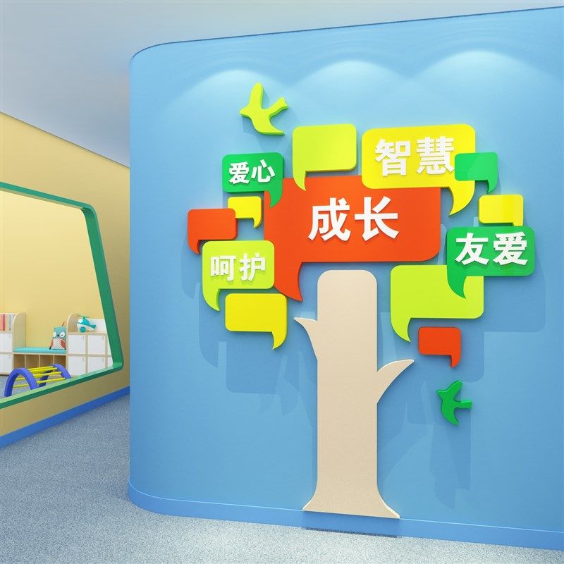 幼儿园环创主题墙成品托管早教班文化背景环境材料布置大厅装饰画,家居饰品,文化墙贴,淘宝优惠券,粉丝福利购,淘宝优惠卷