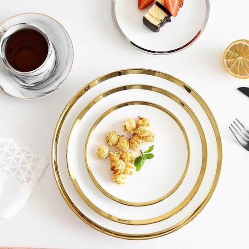 Marble Dinner Plate Set Ceramic Kitchen Plate Tableware Set1