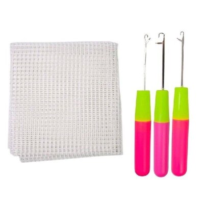 3Pcs Ergonomic Latching Hook 4mm, 4.7mm, 7mm Crochet Needle