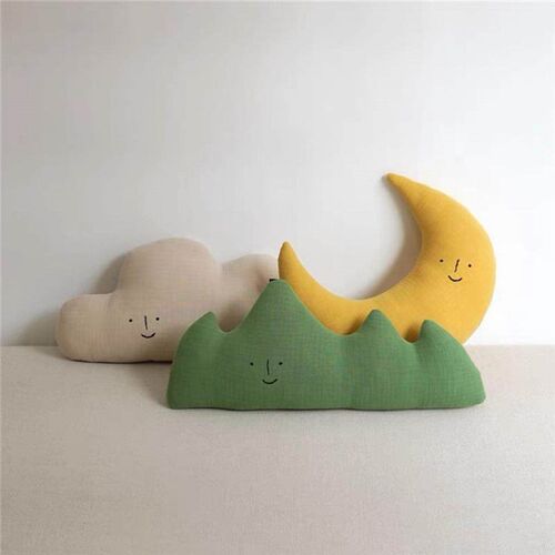 INS Nordic Cushion Cute Cartoon Moon Cloud Mountain Shape Co