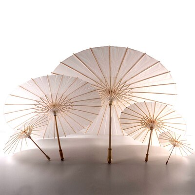 Blank Bleach Paint Oil Paper Umbrella Diy White Hand Paintin