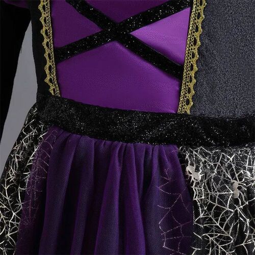 Fancy Magic Witch Halloween Costume for Kids Bat Ghost Gothi