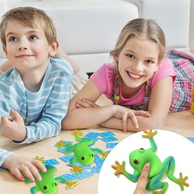 4 Pieces froggos toy Realistic Frog Figure Animal Model Soft