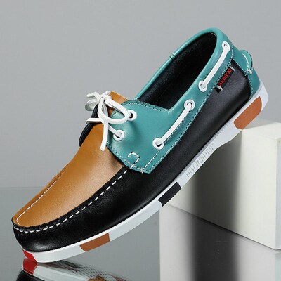 2023 New Mens Casual Genuine Suede Leather Docksides Classic
