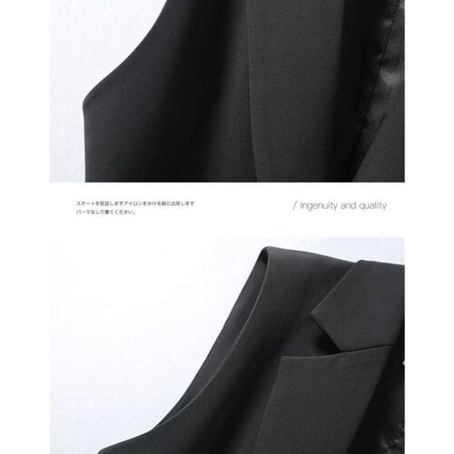 Womens Lapel Collar Vest Coat  All-Matched Single Breasted