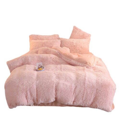 Plush Plush Plush Padded Warm Mink Velvet Four-piece Crystal