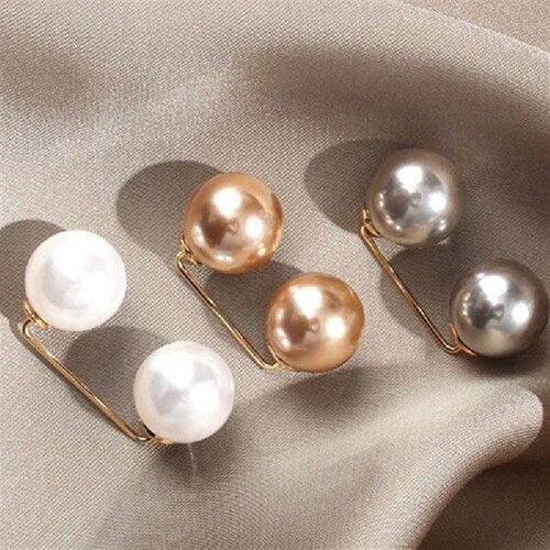 Womens Stylish Brooches Delicate Waist Big Change Pearl