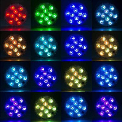 Waterproof Multi Color Submersible LED Lights Underwater Nig