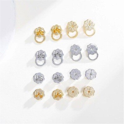 8Pcs Flower Shape Earring Lifters for Heavy Studs