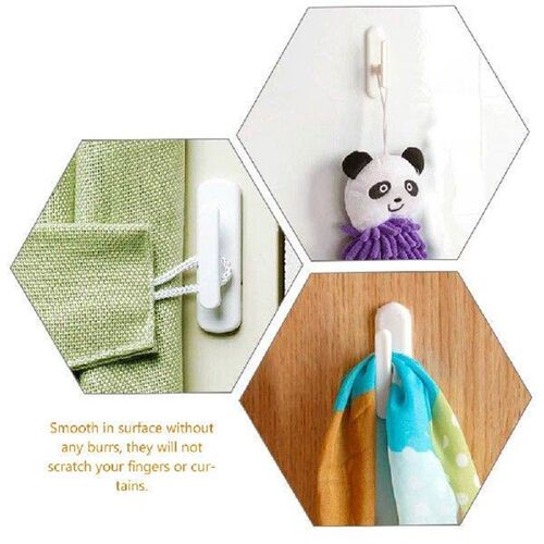 8 Pcs Curtain Hook Cord Clip for Blinds Adhesive Holder