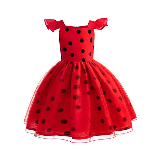 Christmas Child Bug Costume for Girls-Red Dress Halloween
