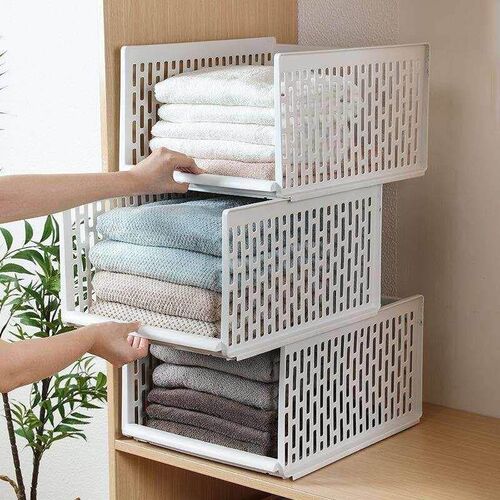 .wardrobe layered partition storage box drawer large cabinet