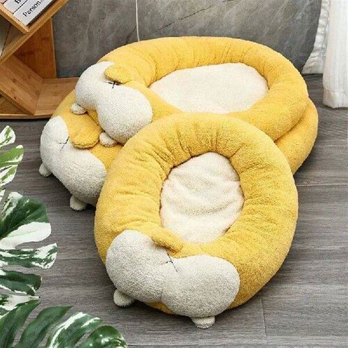 Super Soft Pet Bed Kennel Round Cat Mat Warm Sleep Bag Long