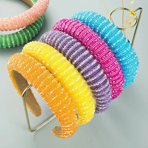 Luxury Full Diamond Hand-woven Beaded Headband Fashion Hair