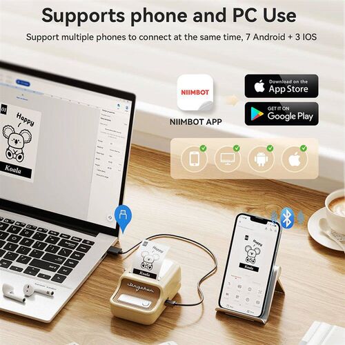 Niimbot B21 Pro Label Printer 300dpi Wireless Printer 20-50m
